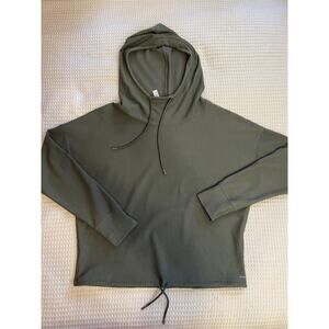 Lorna Jane Uniquely Vented/Mesh Army Green Dolman Sleeve Athletic Y2K Hoodie Lg
